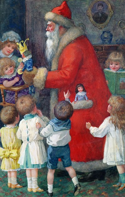 Babbo Natale con bambini da Karl Roger
